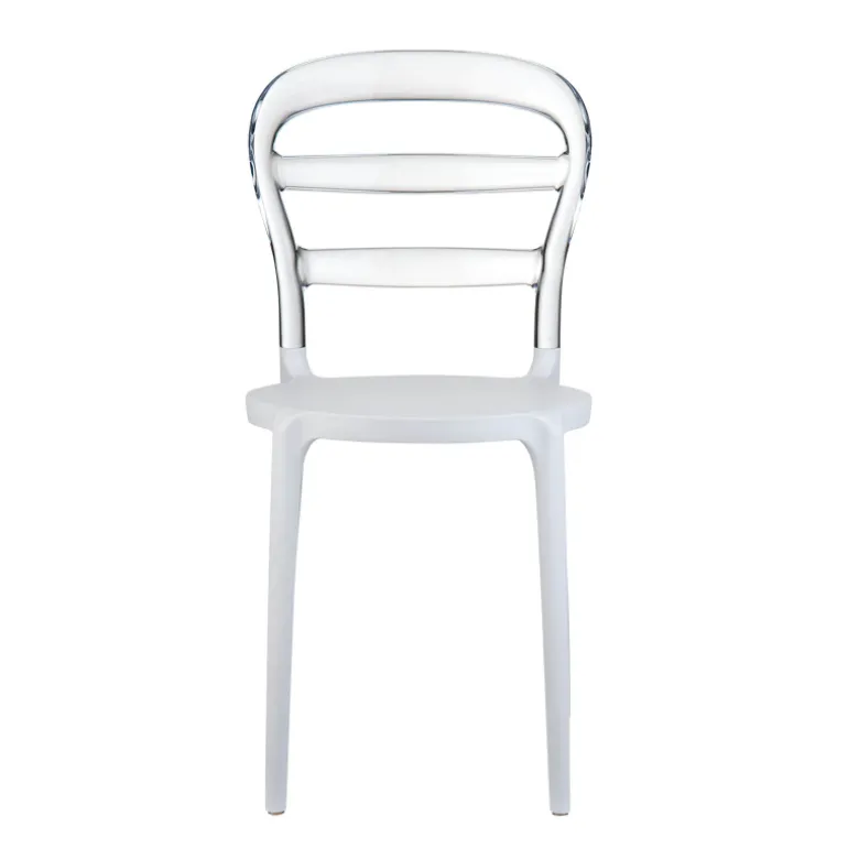 Miss Bibi Chaise moderne en polycarbonate transparent et polypropylène