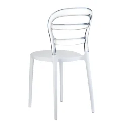 Miss Bibi Chaise moderne en polycarbonate transparent et polypropylène