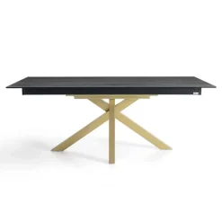 Moon Table design extensible en Dekton avec pied central