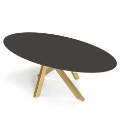 Moon Table design ovale en dekton pied central
