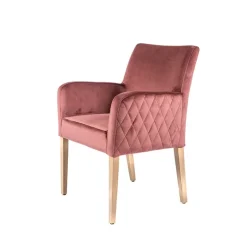 Moritz diamant Fauteuil cocooning matelassé dans le dos et revêtement en tissu