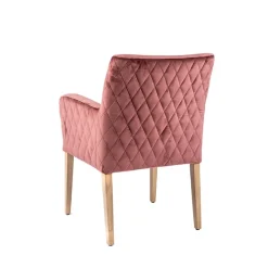 Moritz diamant Fauteuil cocooning matelassé dans le dos et revêtement en tissu