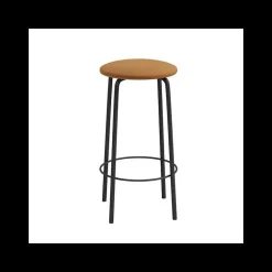Nantes Tabouret snack de cuisine sans dossier en métal et simili