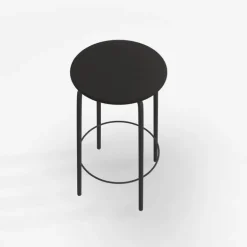 Nantes Tabouret snack sans dossier assise en tissu rembourrée