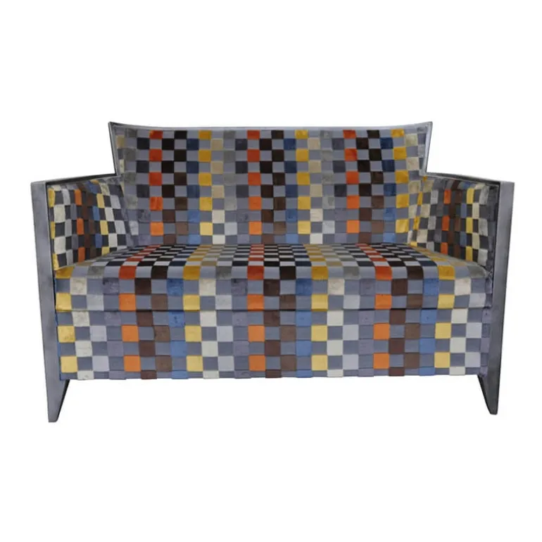 Nathan Canapé art déco 2 personnes en tissu fabriqué en France