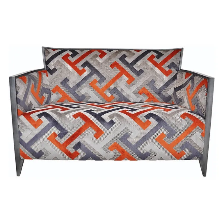 Nathan Canapé art déco 2 personnes en tissu fabriqué en France