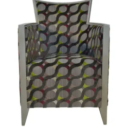 Nathan Fauteuil art déco fabriqué en France en tissu et bois massif