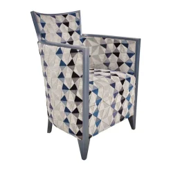 Nathan Fauteuil art déco fabriqué en France en tissu et bois massif