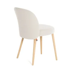 Neo Mobitec ® Chaise cosy confortable en tissu et pieds bois