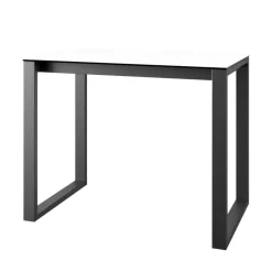 Neox Table snack en céramique avec pieds forme traineau en métal faible profondeur