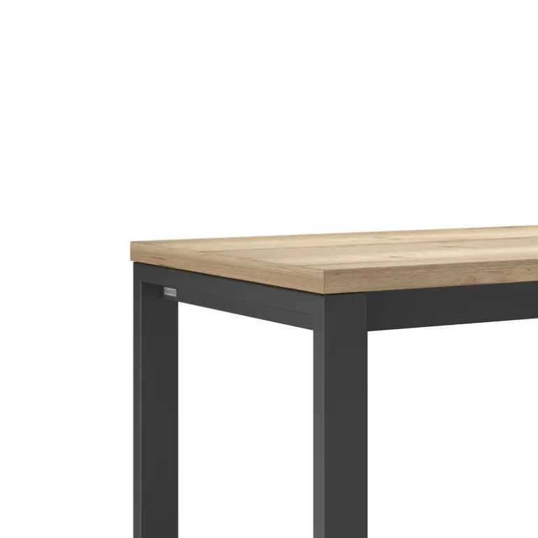 Neox Table snack en stratifié pieds forme traineau en métal faible profondeur