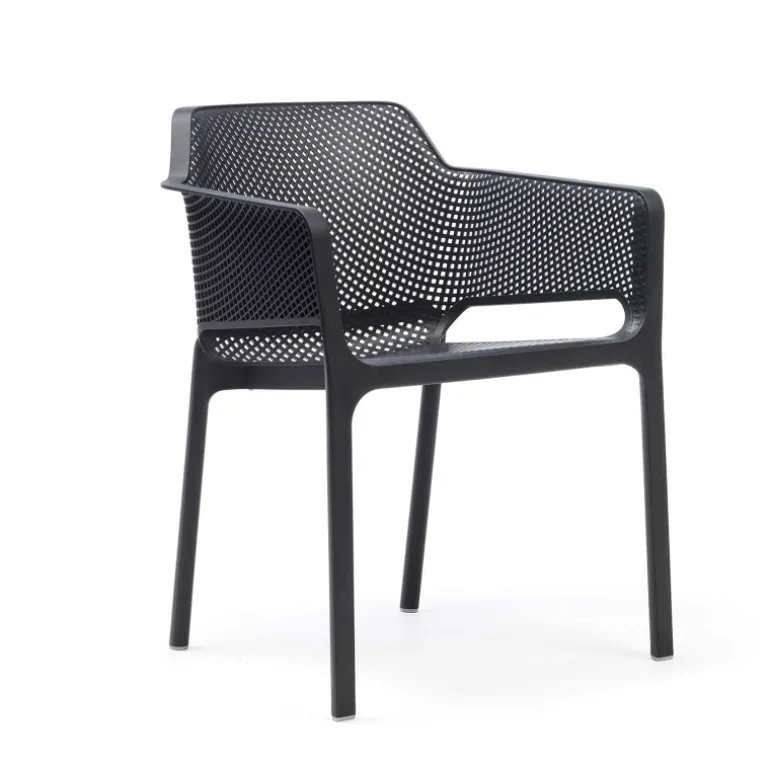 Net Fauteuil moderne empilable en polypropylène