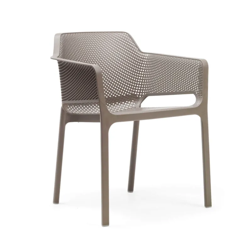 Net Fauteuil moderne empilable en polypropylène