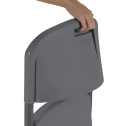 NormanChaise pliante en polyéthylène gris foncé