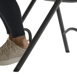 NormanChaise pliante en polyéthylène gris foncé