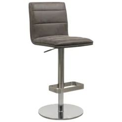 NouméaTabouret réglable en hauteur pied métal et coque rembourrée