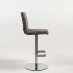 NouméaTabouret réglable en hauteur pied métal et coque rembourrée