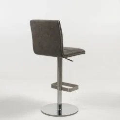 NouméaTabouret réglable en hauteur pied métal et coque rembourrée