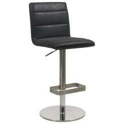 NouméaTabouret réglable en hauteur pied métal et coque rembourrée