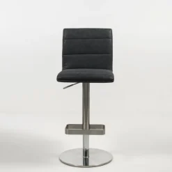 NouméaTabouret réglable en hauteur pied métal et coque rembourrée