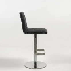 NouméaTabouret réglable en hauteur pied métal et coque rembourrée