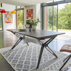 Nova Table céramique design extensible pieds en X