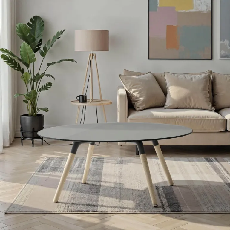 Nuba mini verre Table de salon design ronde en verre