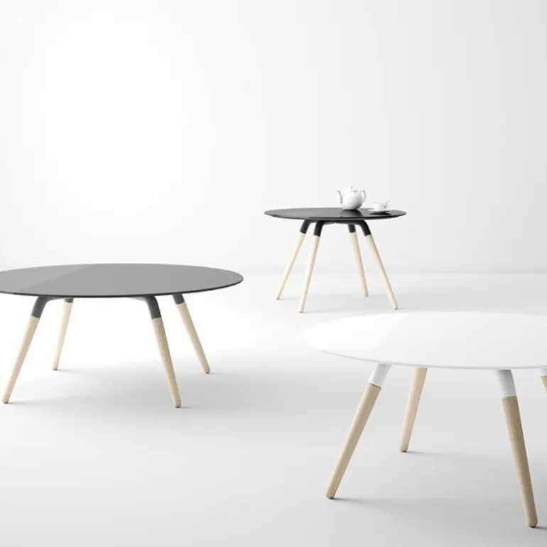 Nuba mini verre Table de salon design ronde en verre