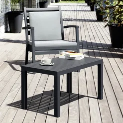 Ocean Table basse de jardin en résine rectangulaire