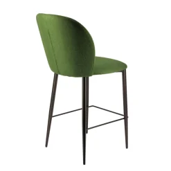 Odette Tabouret snack moderne en tissu avec pieds en métal