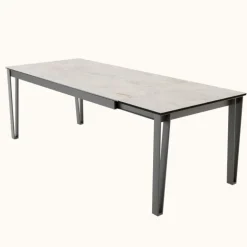 Okaso Table extensible moderne en céramique pieds en épingle