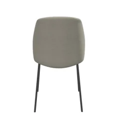 Olivia Chaise tendance en tissu et pieds métal