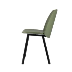 Olivia Chaise tendance rembourrée en simili avec pieds en métal