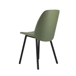 Olivia Chaise tendance rembourrée en simili avec pieds en métal