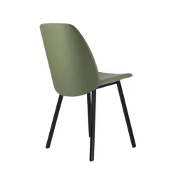 Olivia Chaise tendance rembourrée en simili avec pieds en métal