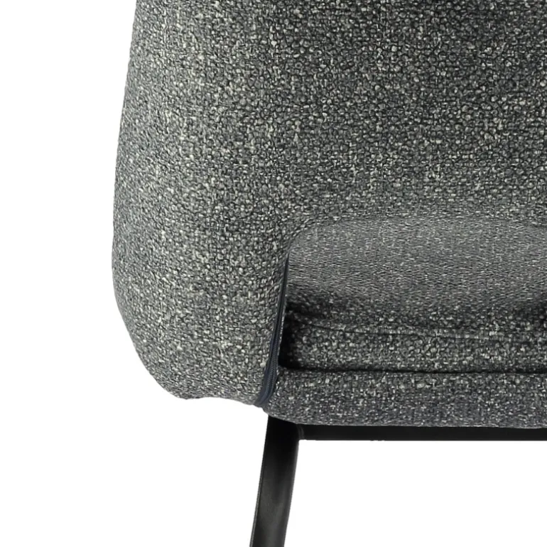 OlivierTabouret snack en tissu avec pieds en métal