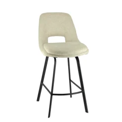 OlivierTabouret snack en tissu avec pieds en métal