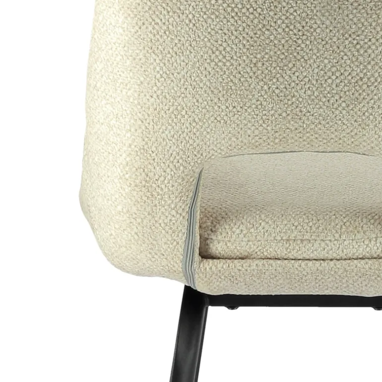 OlivierTabouret snack en tissu avec pieds en métal