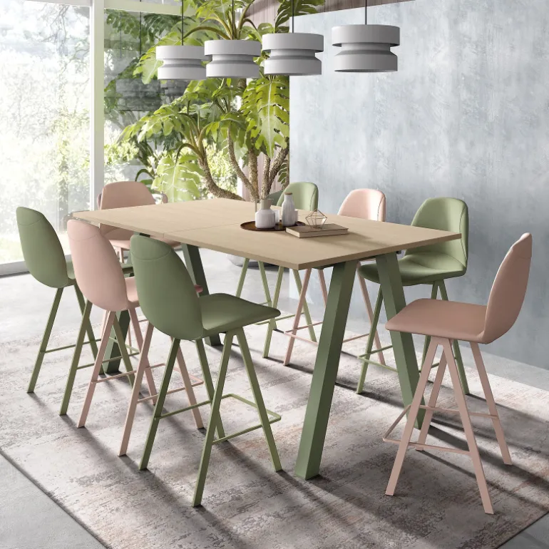 Ona Tabouret moderne rembourré en simili hauteur snack