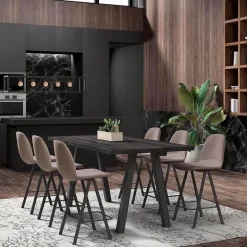 Ona Tabouret snack en tissu style moderne