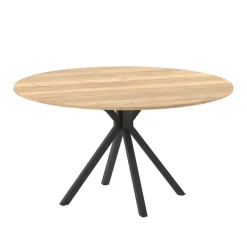 Onyx Table ronde en mélaminé avec pied central design en métal