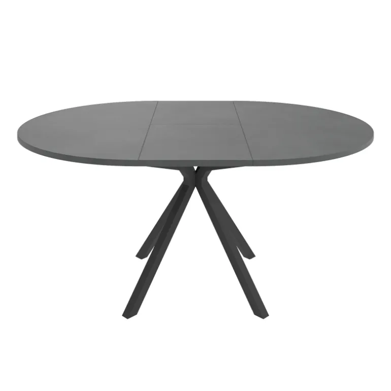 Onyx Table ronde moderne extensible en stratifié avec pied central design