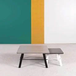 Opale Table basse design carrée en béton ciré fabrication française
