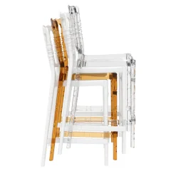 Opera Tabouret snack empilable style Napoléon en polycarbonate transparent