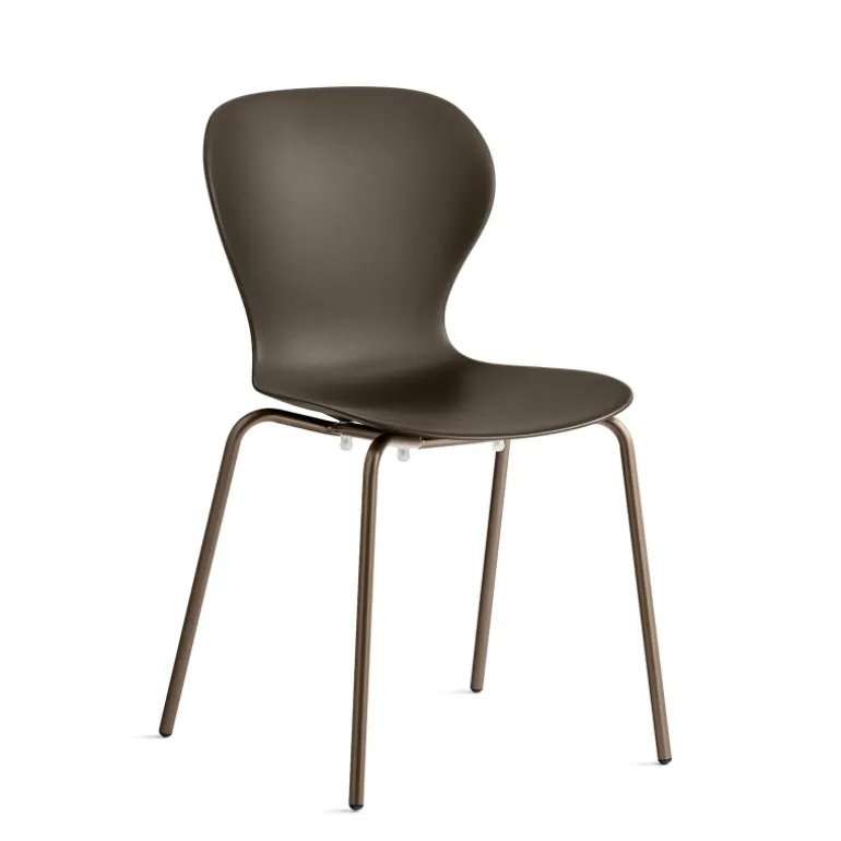 OPS ! Connubia© Chaise italienne empilable en polypropylène avec pieds en métal