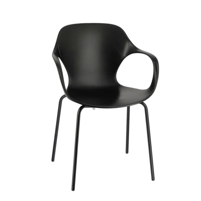 OPS ! Connubia© Fauteuil design italien empilable en polypropylène avec pieds en métal