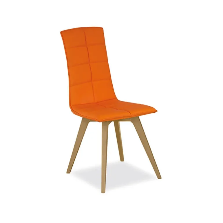 Oregon Chaise matelassée italienne avec pieds en bois