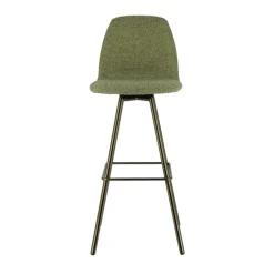 Osaka Tabouret de bar moderne en tissu et pieds en métal