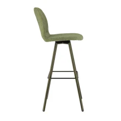 Osaka Tabouret de bar moderne en tissu et pieds en métal