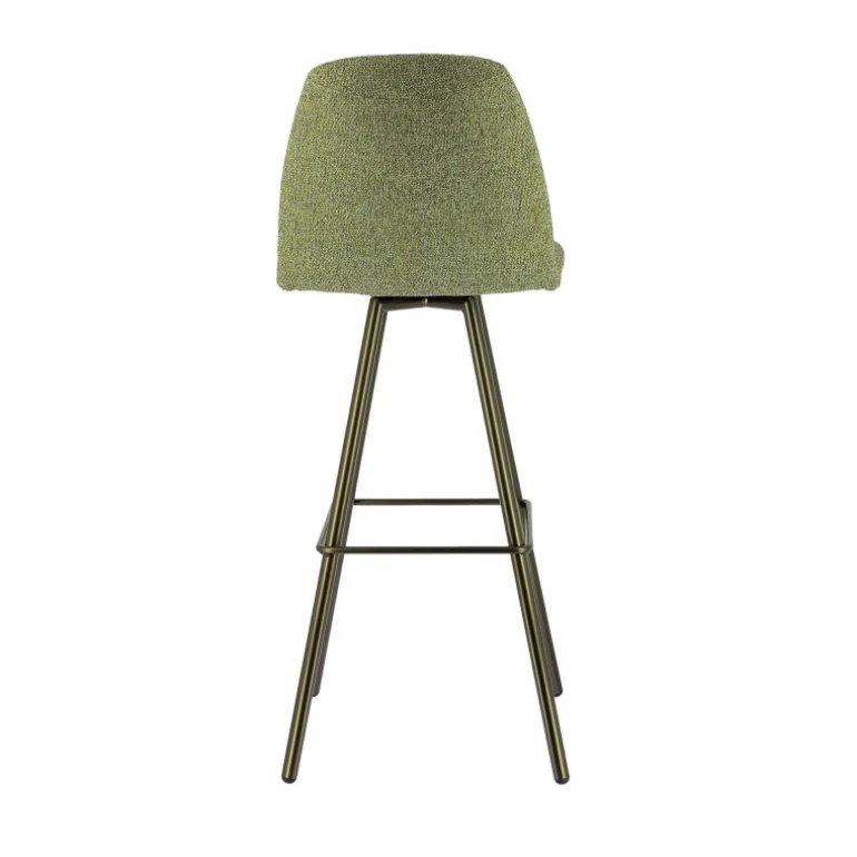 Osaka Tabouret de bar moderne en tissu et pieds en métal